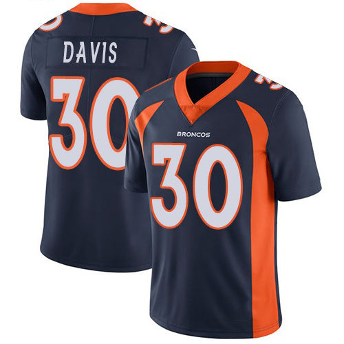 D.Broncos #30 Terrell Davis Navy Blue Alternate Stitched Vapor Untouchable Limited Football Jersey