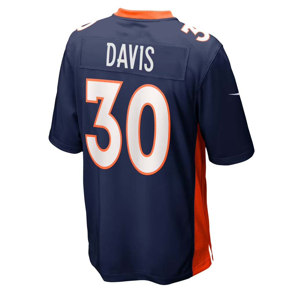 D.Broncos #30 Terrell Davis Navy Retired Player Alternate Game Football Jersey