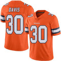 D.Broncos #30 Terrell Davis Orange Stitched Limited Rush Football Jersey