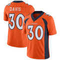 D.Broncos #30 Terrell Davis Orange Team Color Stitched Vapor Untouchable Limited Football Jersey