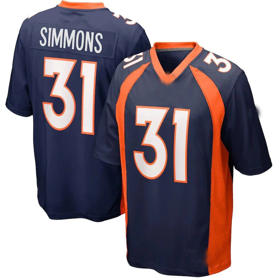 D.Broncos #31 Justin Simmons Navy Alternate Game Stitched American Football Jersey