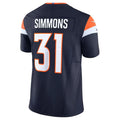 D.Broncos #31 Justin Simmons Vapor F.U.S.E. Limited Navy American Football Jersey