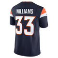 D.Broncos #33 Javonte Williams Alternate Vapor F.U.S.E. Limited Jersey - Navy American Football Jersey