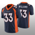 D.Broncos #33 Javonte Williams Navy Blue Vapor Limited Football Jersey