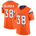 D.Broncos #38 Jaleel McLaughlin Orange 2025 F.U.S.E. Vapor Limited Stitched Football Jersey