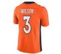 D.Broncos #3 Russell Wilson Team Vapor Limited Orange Stitched American Football Jersey
