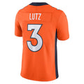 D.Broncos #3 Wil Lutz Player Orange Vapor Untouchable Limited Football Jersey