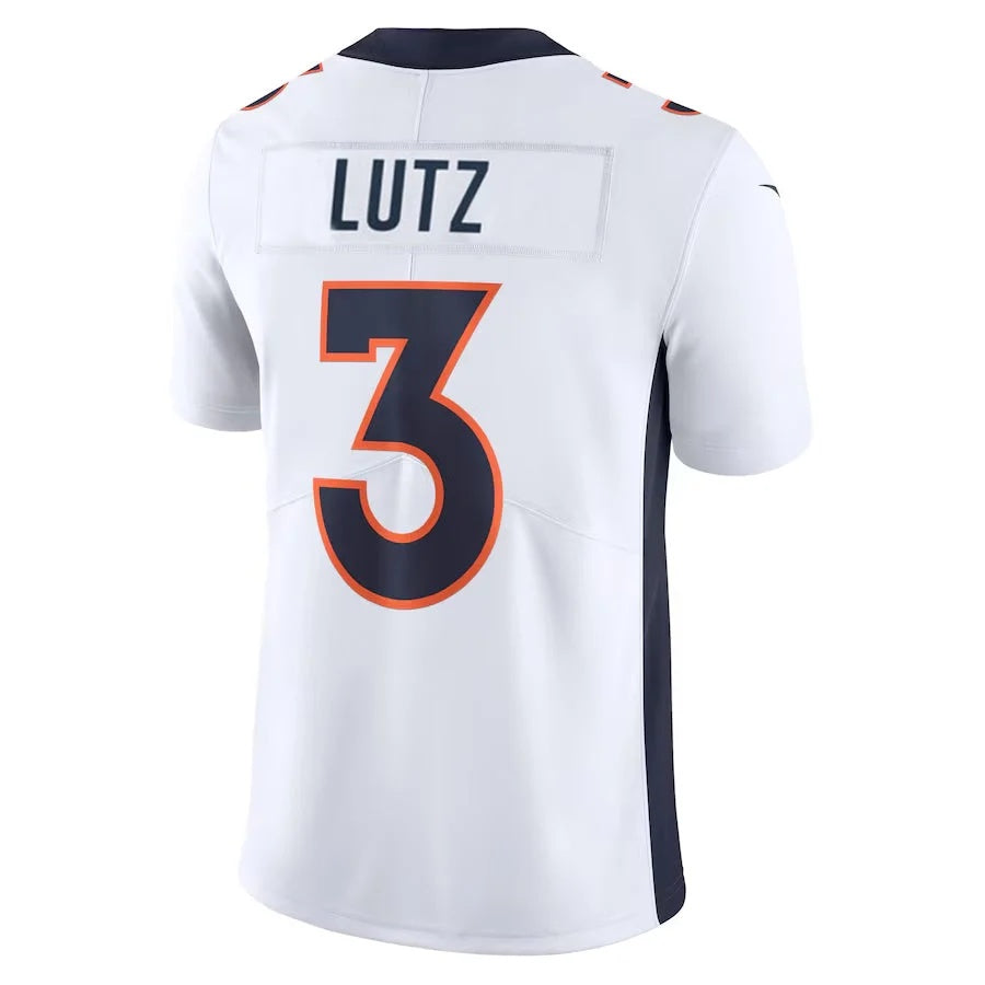 D.Broncos #3 Wil Lutz Player White Vapor Untouchable Limited Football Jersey
