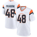 D.Broncos #48 Mitchell Fraboni Player White Home Game Football Jersey