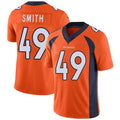 D.Broncos #49 Dennis Smith Orange Team Color Stitched Vapor Untouchable Limited Football Jersey