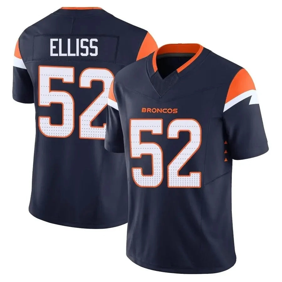 D.Broncos #52 Jonah Elliss Player Navy Vapor F.U.S.E. Limited Football Jersey