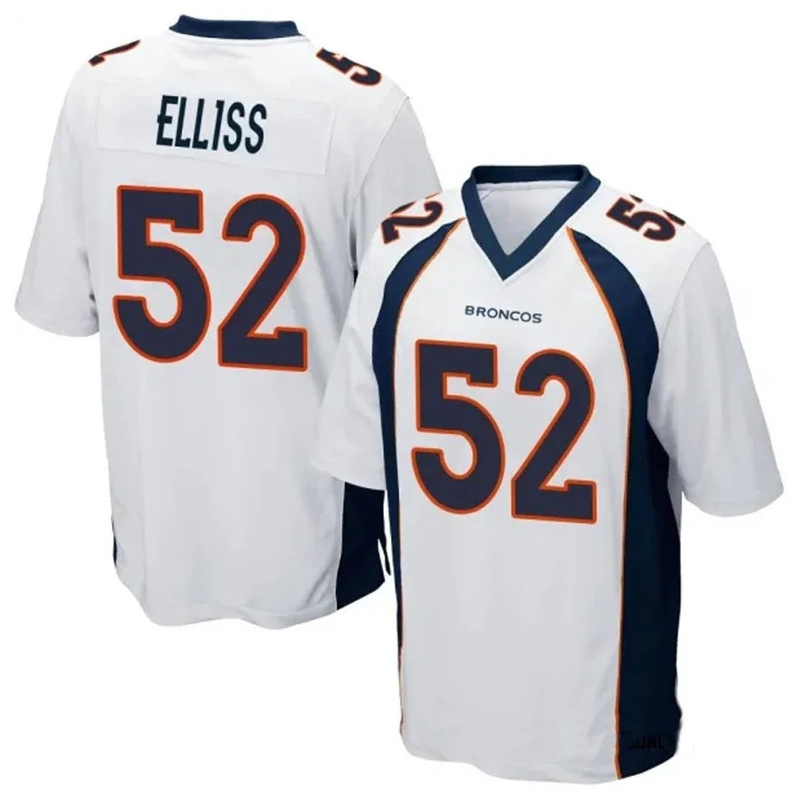D.Broncos #52 Jonah Elliss Player White Game Football Jersey