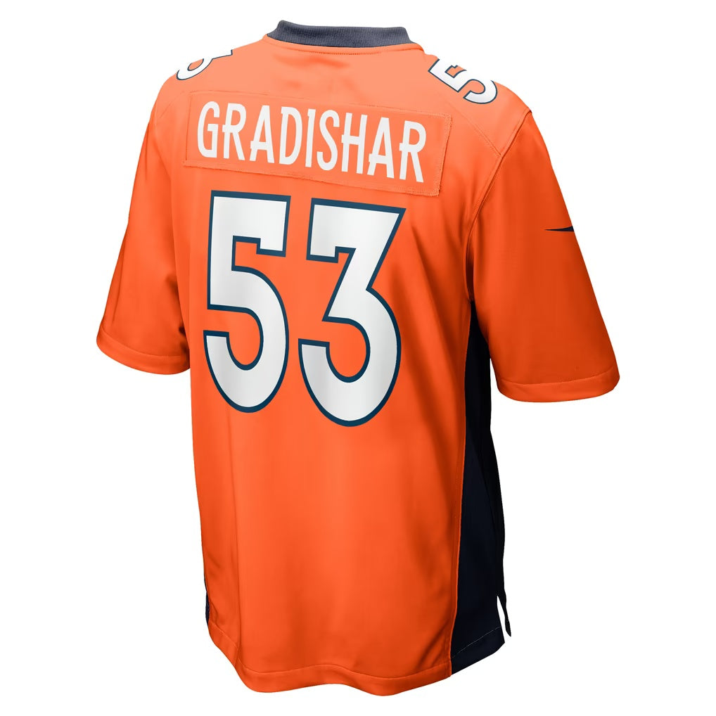 D.Broncos #53 Randy Gradishar Orange Retired Player Game Football Jersey