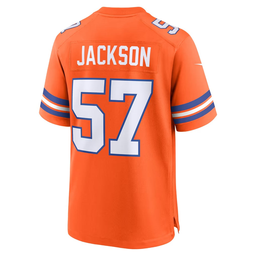 D.Broncos #57 Tom Jackson Orange Retired Player Alternate Game Football Jersey