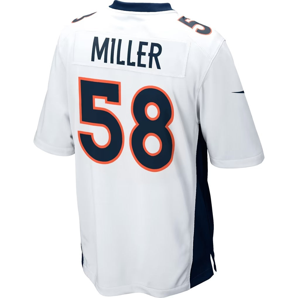 D.Broncos #58 Von Miller White Game Football Jersey