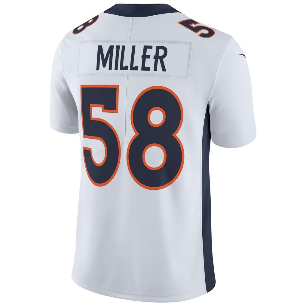 D.Broncos #58 Von Miller White Vapor Untouchable Limited Player Football Jersey
