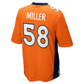 D.Broncos #58 Von Miller Orange Game Player Football Jersey