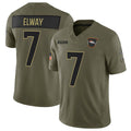 D.Broncos #7 John Elway Olive 2025 Salute to Service Limited Stitched Football Jersey