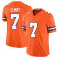 D.Broncos #7 John Elway Orange F.U.S.E. Mile High Collection 1977 Throwback Vapor Limited Stitched Football Jersey