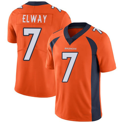 D.Broncos #7 John Elway Orange Team Color Stitched Vapor Untouchable Limited Football Jersey