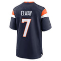 D.Broncos #7 John Elway Player Navy Home Game Football Jersey