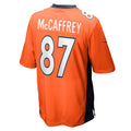 D.Broncos #87 Ed McCaffrey Orange Game Retired Player Football Jersey