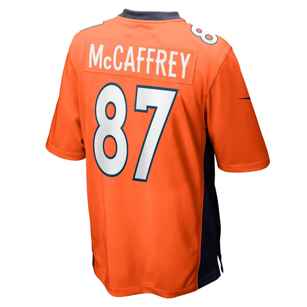 D.Broncos #87 Ed McCaffrey Orange Game Retired Player Football Jersey