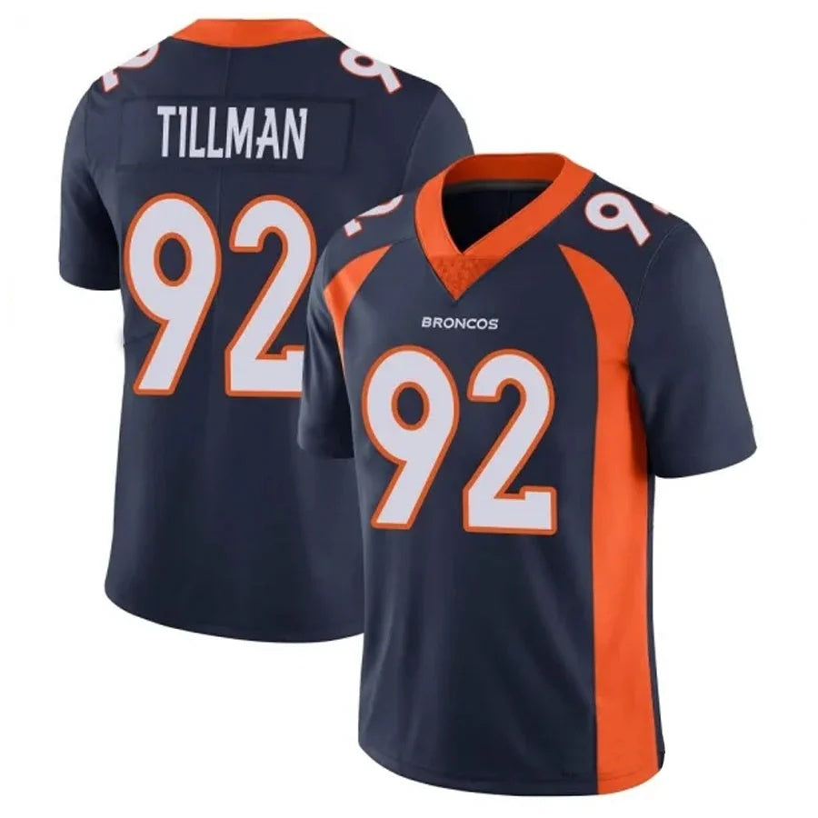 D.Broncos #92 Dondrea Tillman Player Navy Vapor Untouchable Limited Football Jersey