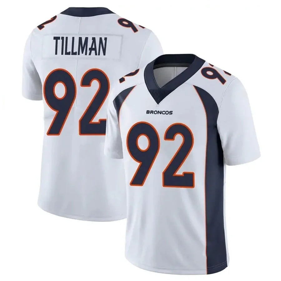 D.Broncos #92 Dondrea Tillman Player White Vapor Untouchable Limited Football Jersey