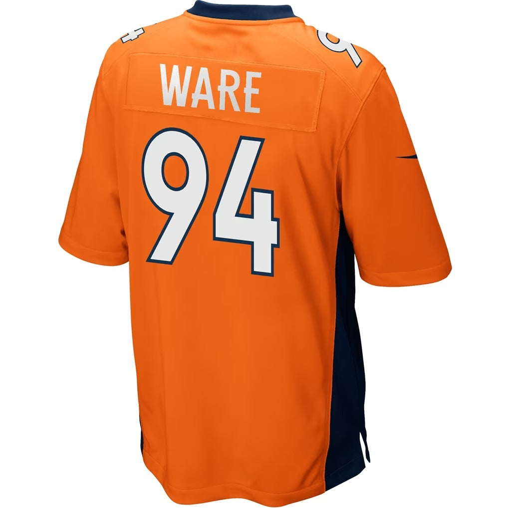 D.Broncos #94 Demarcus Ware Orange Game Football Jersey