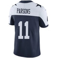 D.Cowboys #11 Micah Parsons Player White-Navy Game Stitched Football Jersey