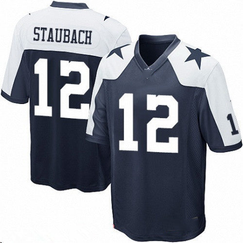 D.Cowboys #12 Roger Staubach Navy Blue Thanksgiving Stitched Retired Player Game Football Jersey