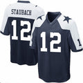 D.Cowboys #12 Roger Staubach Navy Blue Thanksgiving Stitched Retired Player Game Football Jersey