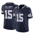 D.Cowboys #15 Ezekiel Elliott Navy 2023 F.U.S.E Vapor Untouchable Limited Stitched Football Jersey