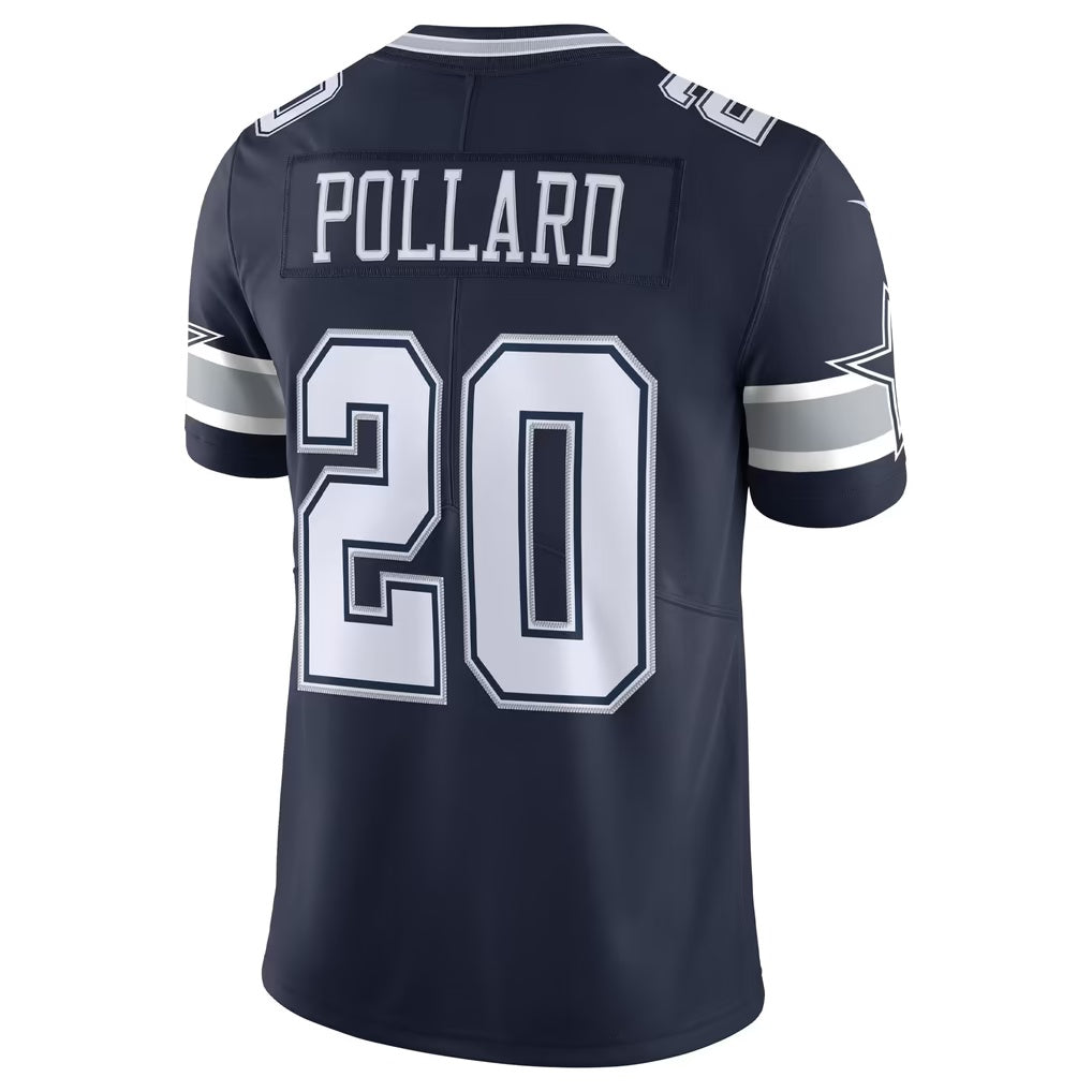 D.Cowboys #20 Tony Pollard Navy 2020 Vapor Limited Football Jersey