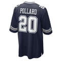 D.Cowboys #20 Tony Pollard Navy Game Player Football Jersey