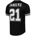D.Cowboys #21 Deion Sanders Mitchell & Ness Black Retired Player Name & Number Mesh Top Football Jersey