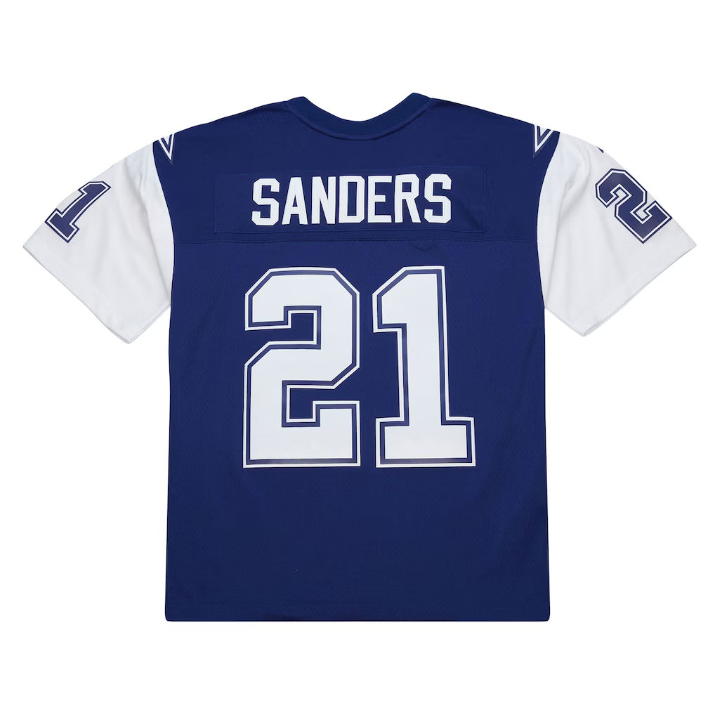 D.Cowboys #21 Deion Sanders Mitchell & Ness Navy Legacy Replica Football Jersey