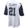 D.Cowboys #21 Ezekiel Elliott White Alternate Game Football Jersey