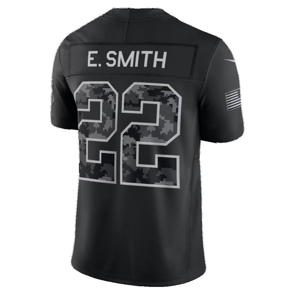 D.Cowboys #22 Emmitt Smith Black 2026 Salute to Service Retired Player Stitched Limited Football Jersey