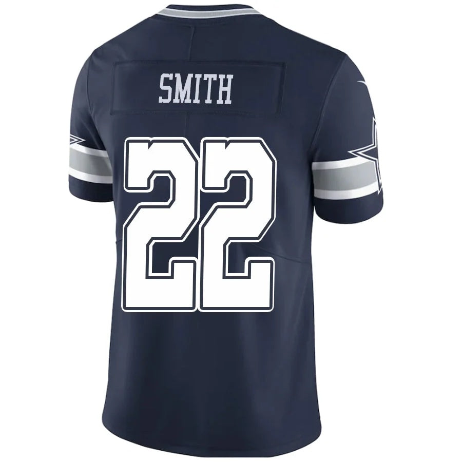 D.Cowboys #22 Emmitt Smith Player Navy Game Stitched Football Jersey
