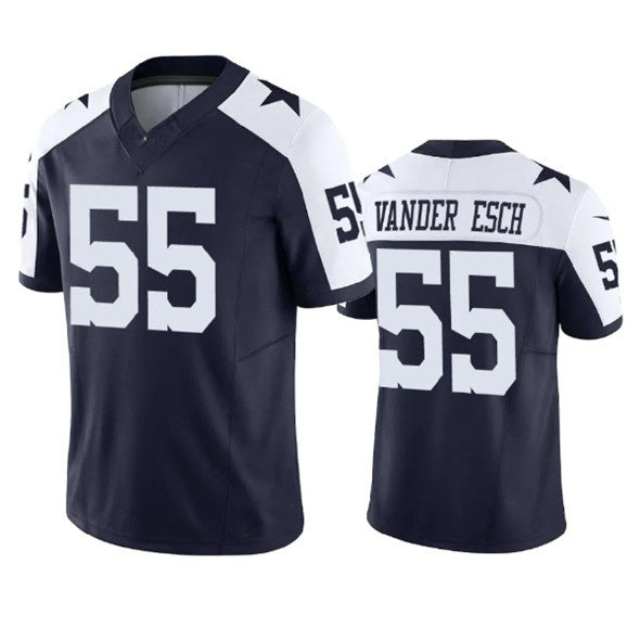 D.Cowboys #55 Leighton Vander Esch Navy 2023 F.U.S.E. Vapor Limited Stitched Football Jersey