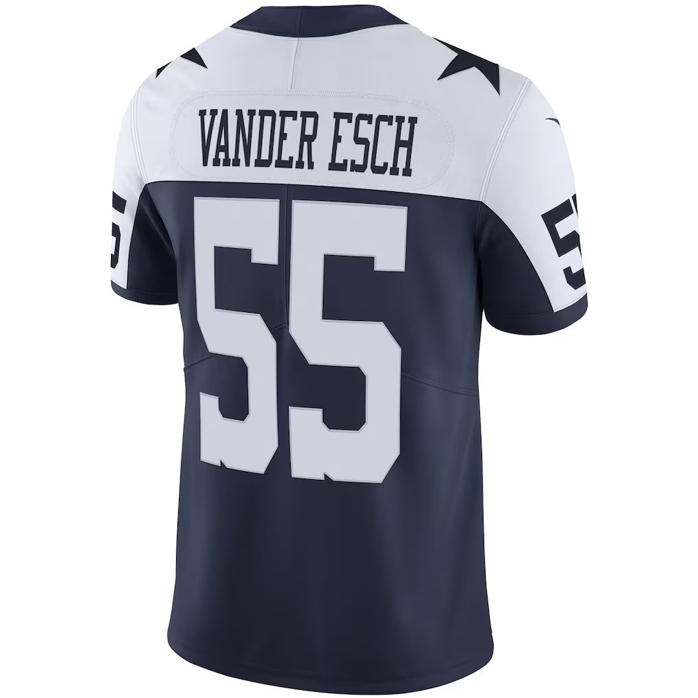 D.Cowboys #55 Leighton Vander Esch Navy Alternate Vapor Limited Football Jersey