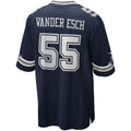 D.Cowboys #55 Leighton Vander Esch Navy Team Game Football Jersey