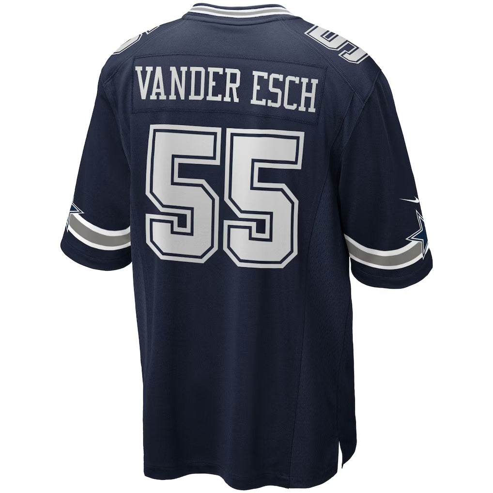 D.Cowboys #55 Leighton Vander Esch Navy Team Game Football Jersey