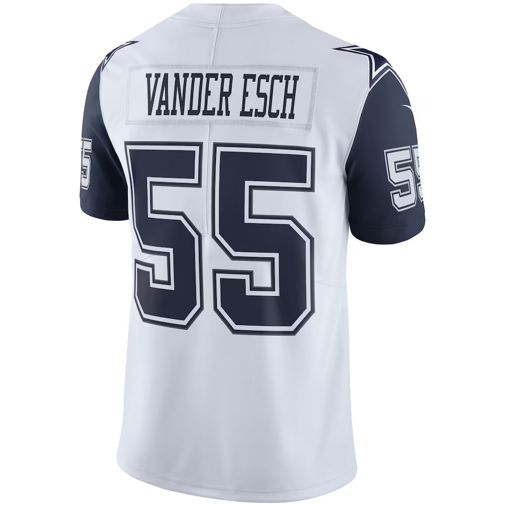 D.Cowboys #55 Leighton Vander Esch White Color Rush Vapor Limited Football Jersey