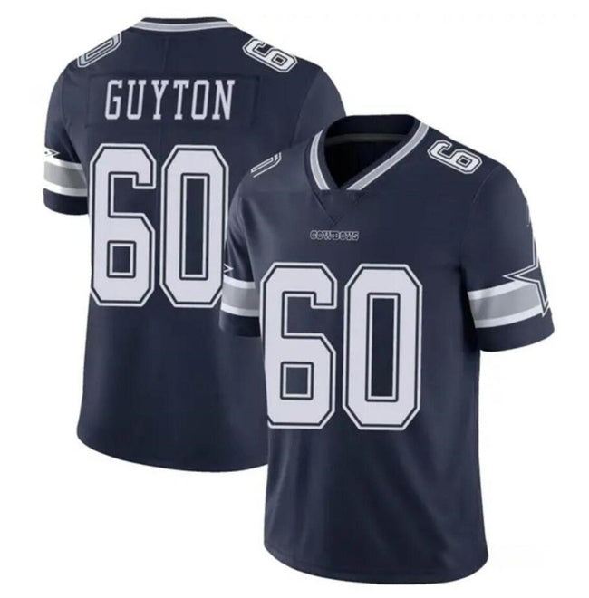 D.Cowboys #60 Tyler Guyton Navy 2024 Draft Vapor Untouchable Limited Stitched Football Jersey