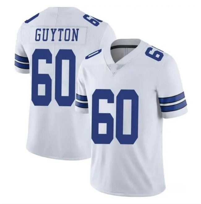 D.Cowboys #60 Tyler Guyton White 2024 Draft Vapor Untouchable Limited Stitched Football Jersey