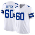 D.Cowboys #60 Tyler Guyton White 2024 F.U.S.E Draft Vapor Untouchable Limited Stitched Football Jersey