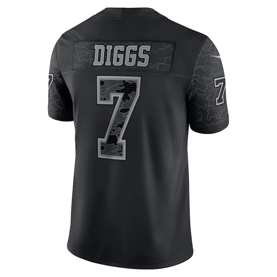 D.Cowboys #7 Trevon Diggs Player Black RFLCTV Limited Football Jersey